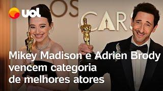 Mikey Madison desbanca Fernanda Torres e vence melhor atriz; Adrien Brody vence Oscar de melhor ator