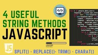 [Javascript]  4 USEFUL  STRING METHODS بلتونسي 