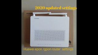 How to change your huawei router settings gpon/epon