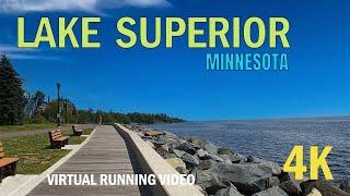 Scenic Virtual Run by Lake Superior | 4K Virtual Running Experience