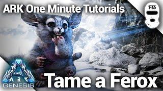 HOW TO TAME A FEROX IN ARK GENESIS! THE EASY WAY! Ark: Survival Evolved [One Minute Tutorials]