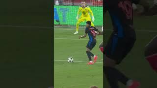 Lamine Yamal's first Champions League goal  #fcbarcelona #shorts #lamineyamal