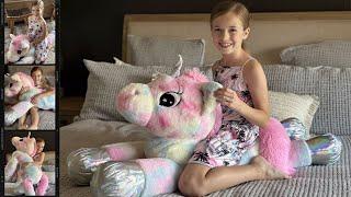 Big Unicorn Plush Toy, Colorful, 43 InchesMorisMos Stuffed Animals