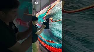 Guess what happens after the LED panel is installed?#MileStrong #ledvideowall #leddisplayfactory