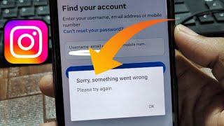 Instagram password reset problem, sorry something went wrong please try again Instagram problem fix