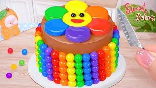 Rainbow Flower CakeHow To Make Miniature Rainbow Chocolate Cake Decorating IdeasBy Sweet Baking