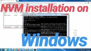 How to install nvm on windows