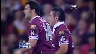 State of Origin. Carl Webb batters Luke Bailey and NSW.