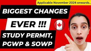 Unbelievable Changes to Canada’s Study Permit, PGWP and SOWP | September 2024 | Zeste Immigration