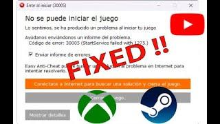 SOLUCIÓN ERROR DEFINITIVO FIX EASY ANTI CHEAT ERROR CODE 30005 !! (2024)