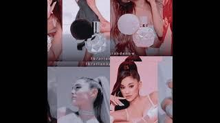 Ariana Grande with her perfumes    Ari, Frankie, sweet like candy, Moonlight, cloud, tun, rem