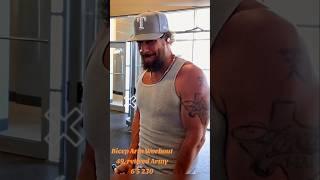 Biceps partbof arm workout. 49, retired Army, 6'5 230 #fitness #texas #gym #over40