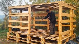 Man builds a cabin using free platforms from Start to Finish | by @lesnoy_craft8607