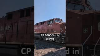 CP 8000 3rd in Lash-up #railway #railroad #railfan #railfanningamerica #canadianpacific #railfanning