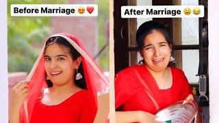 Girls Before Marriage  Vs Girls After Marriage  || Lockdown Viral Tiktok Video ~ Priyal Kukreja