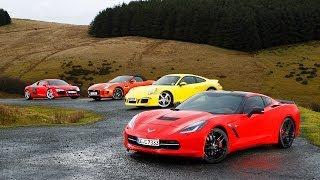 USA 1, Europe 0: Chevrolet Corvette C7 Stingray vs Porsche 911, Audi R8 and Jaguar F-type