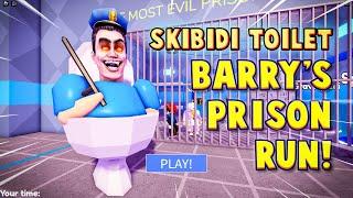 NEW Skibidi Toilet Barry's Prison Run!  | Roblox First Person Obby Escape Jumpscare