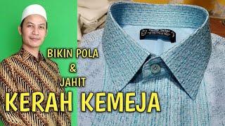 TUTORIAL POLA KERAH KEMEJA BATIK |TIPS DAN TRIK MENJAHIT KERAH |BELAJAR MENJAHIT PEMULA MUDAH RAPIH