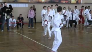 Karate JKS 2012 Shotorenmei Kumite Cadets15 year semi-final Andrey Isaev vs Igor Astrakhantsev