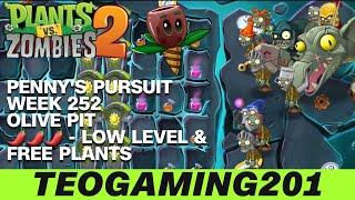 PvZ 2 | Penny's Pursuit | Week 252 Olive Pit | Level 1-5 & Zomboss |  (LOW LEVEL)