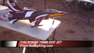 T-50 RoKaf RC 70mm EDF Jet - Retracts - Canopy - Maiden Flight 7-10-2011