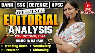 Editorial Analysis | 17th October, 2024 | Vocab, Grammar, Reading, Skimming | Nimisha Bansal