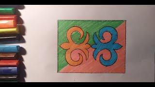 КАК НАРИСОВАТЬ ШАБЛОН ЦВЕТОК/HOW TO DRAW A WEAVE/NAQSH RASM CHIZISH/ҮЛГҮ СУРОТ ТАРТУУ/СУРЕТ САЛУ