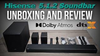 INCREDIBLE Sound for the Price! Hisense Dolby Atmos DTS:X 5.1.2 Soundbar Unboxing & Review