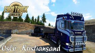 [ETS2] Oslo - Kristiansand 281km | Cargo: Tracks |  Logitech g29 gameplay