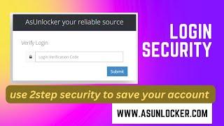 Asunlocker Login 2 Step Telegram Security easy to use to save account