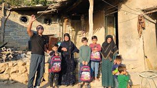 School days: Mr. Mahmoud and grandma give children educational packages