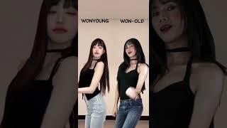 WONYOUNG and WON-OLD #WONYOUNG #IVE #parody #fyp #kpop #reels