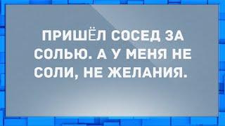 Пришёл сосед за солью. Сборник свежих анекдотов! Юмор!