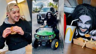 Monster drives to McDonald’s 