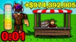 How Fast Can I Make $1 BILLION In Grow A Garden?