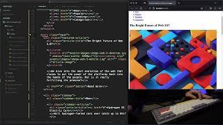 ASMR Programming - Basic HTML / CSS Website - Learning How To Use Grid (No Talking - Part 1)