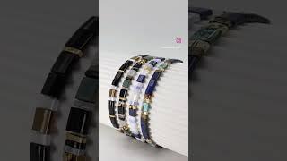 Des bracelets de perles plates à porter toute l'année by Koss Design #bracelets #bijouxfaitmain