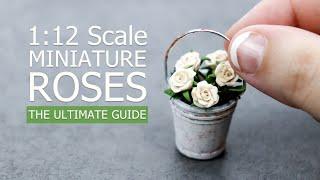 Create a Stunning 1:12 Scale Miniature Rose! // Polymer Clay Flowers