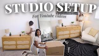 Unboxing & Building the PERFECT Filming Setup! Transforming My Space Into a Dream Studio