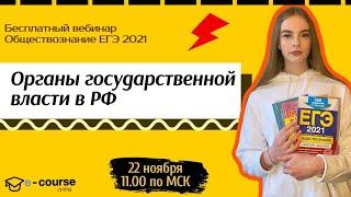 ОРГАНЫ ГОСУДАРСТВЕННОЙ ВЛАСТИ В РФ | Обществознание ЕГЭ 2021 | e-course