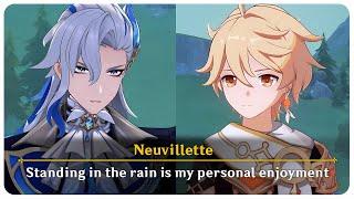Neuvillette Enjoys Standing in the Rain Alone (Cutscene) Anecdote Interaction | Genshin Impact 5.7