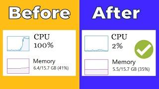 How To Fix High RAM/Memory/CPU/DISK Usage on Windows 11/10