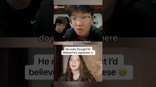 He really thought I’d believe he’s Japanese | #omegle #ometv #reaction