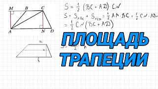 Площадь трапеции (формула) - геометрия 8 класс