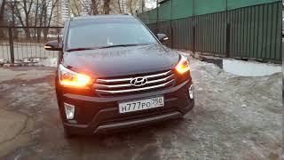 Бегущий поворотник в штатной секции ДХО Hyundai Creta