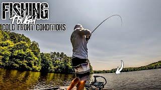 Fishing POST FRONTAL CONDITIONS For SUMMER BASS || Summer Bass Fishing