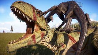 CARNIVORE AND HERBIVORE DINOSAURS BATTLE ROYALE  - Jurassic World Evolution 2