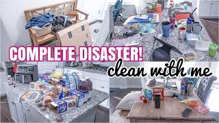 COMPLETE DISASTER CLEAN WITH ME | MESSY HOUSE TRANSFORMATION | REAL LIFE MESS