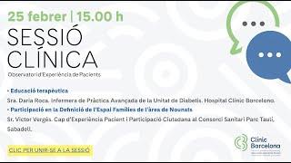 Sessió Clínica 02/25: Educació Terapèutica estructurada /  Participació en Espai Famílies de Nounats