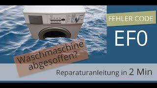 Fehler Code EF0 Problem behoben Reparatur Waschmaschine Wasser im Boden Schlauch undicht Lavamat AEG